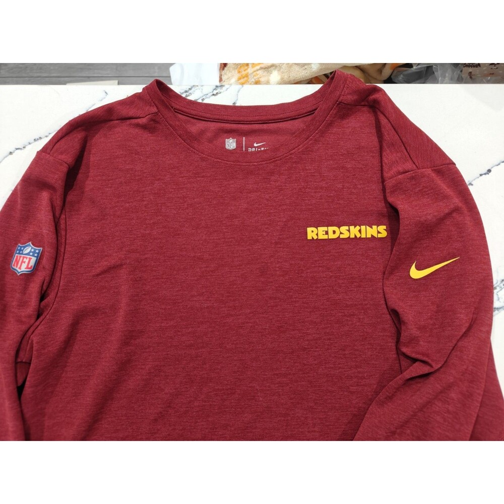 Nike Dri-FIT Washington Redskins NFL Men’s Long Sleeve Shirt XL Burgundy
